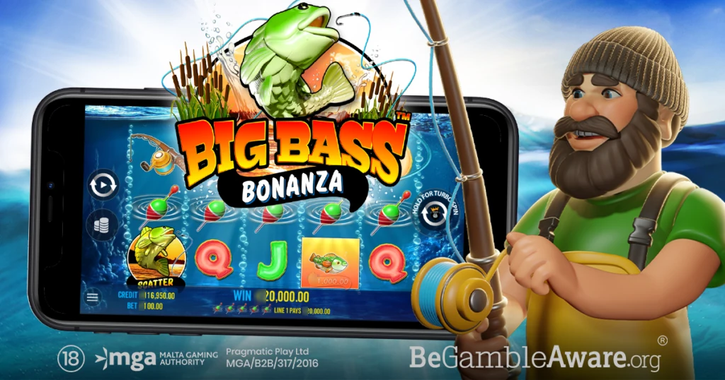 Reklamebillede fra præsentationen af Big Bass Bonanza i 2020